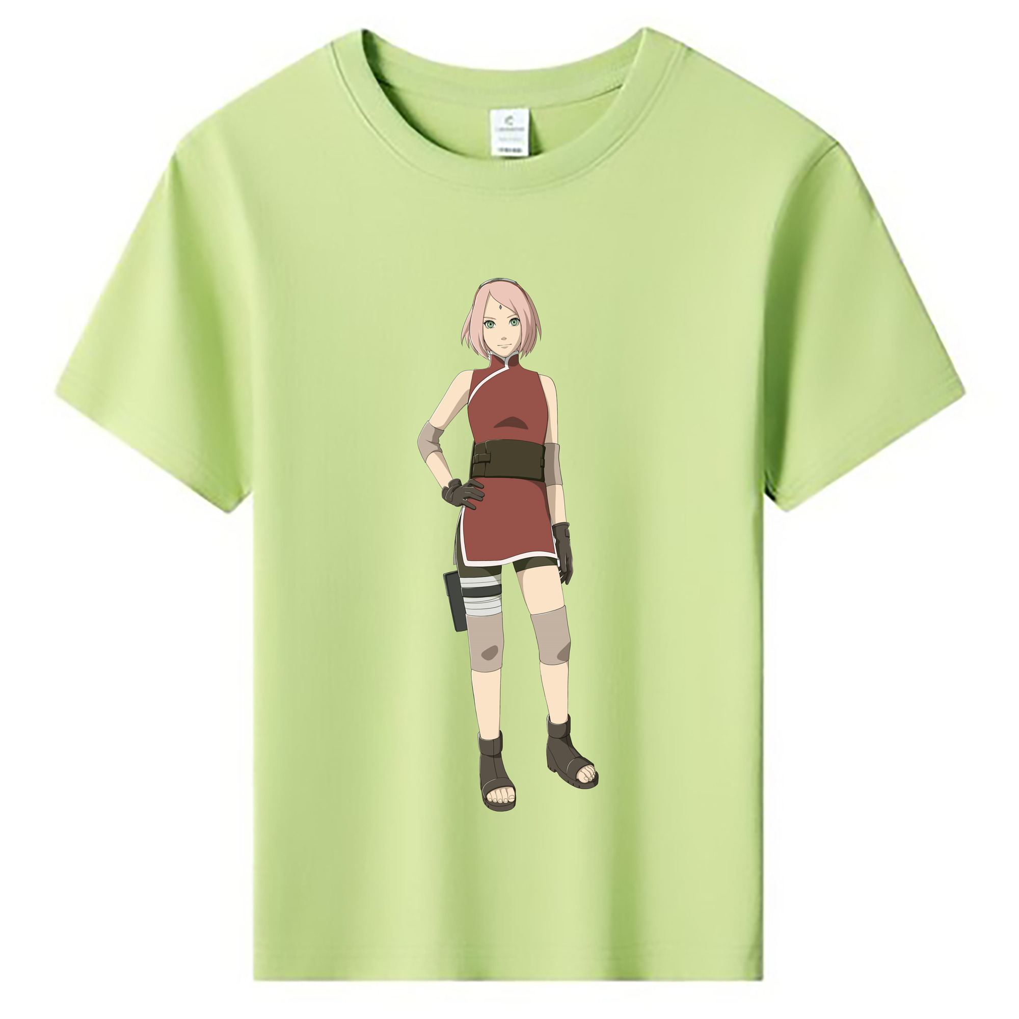 （画像用） NARUTO -ナルト- 春野サクラ Haruno Sakura 綿100％キッズTシャツ（フロントプリント）